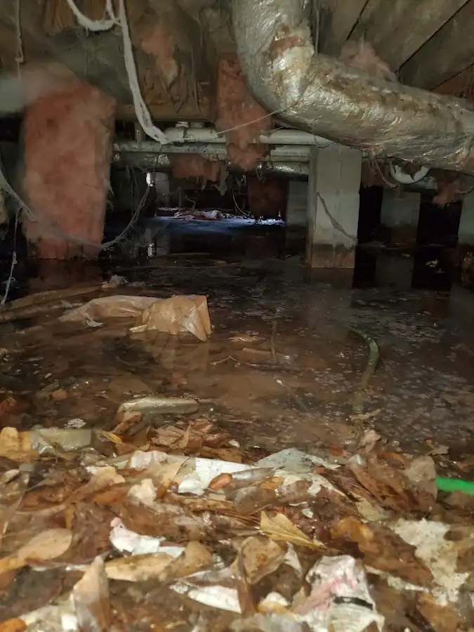 Crawl space flood assessment for Commercial Water Damage Restoration in Wolfeboro